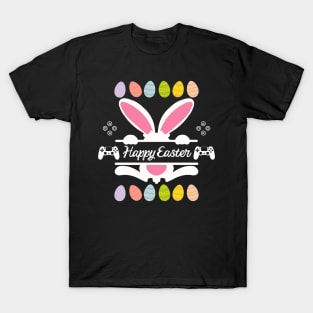 "Video Game Bunny Eggs Happy Easter Day" Joyful Tee T-Shirt